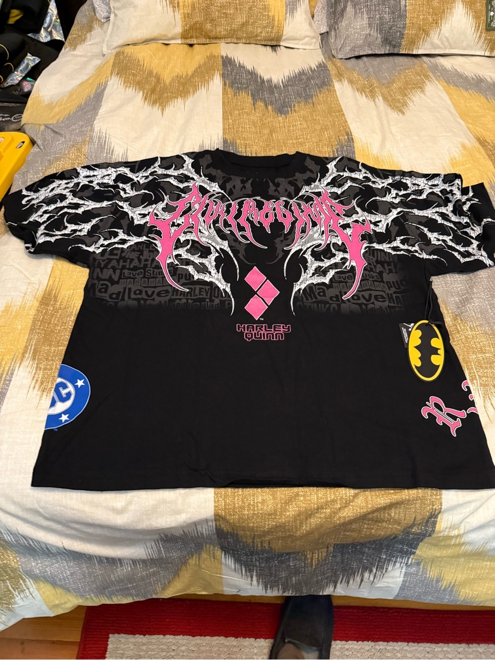 Civil Regime Harley Quinn Kids Black & Pink Graphic Tee